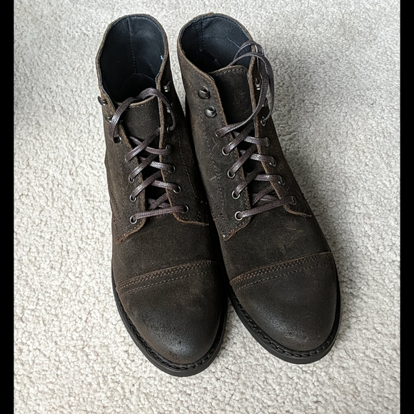 dark olive suede boots